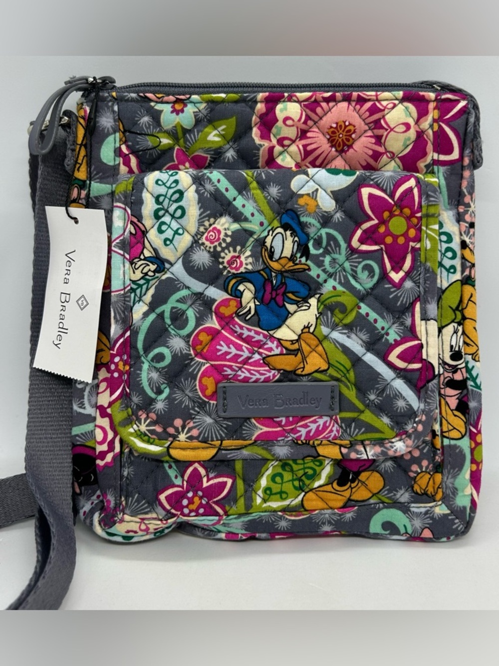 Vera Bradley Iconic Mini Hipster in Mickey & Friends Pattern, NWT.